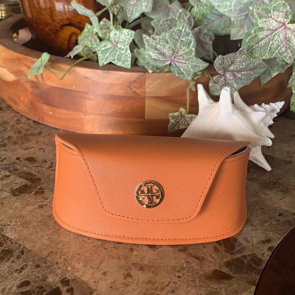 Tory Burch Sunglasses Orange Leather Case